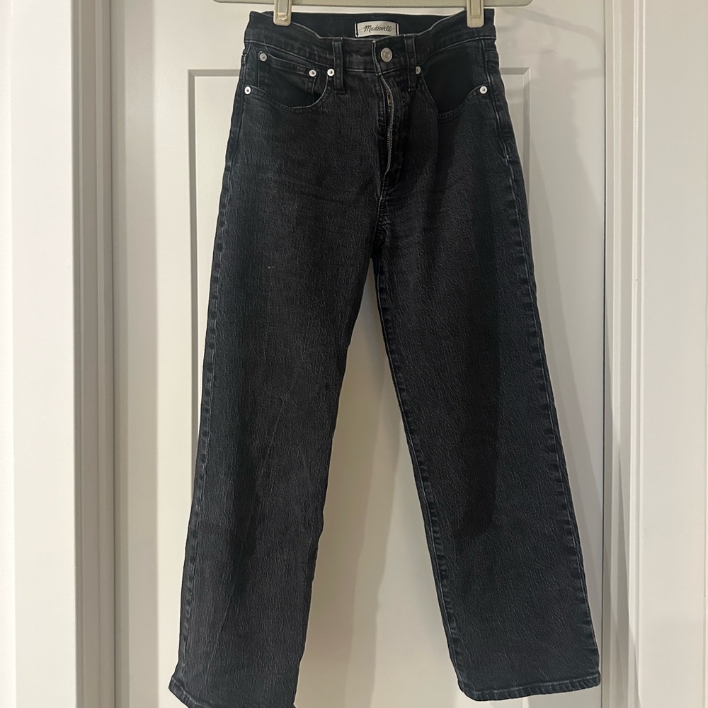 Madewell “The Perfect Vintage Wide Leg Jean” - washed Black - Petite